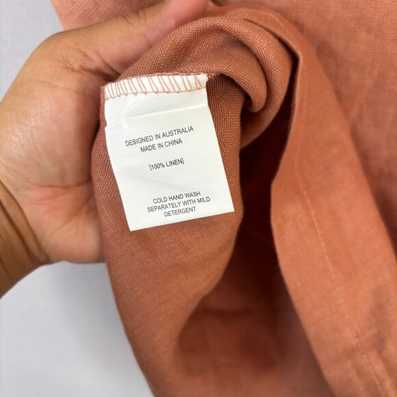 White Closet 100 % Linen crop top - Picture 3 of 4